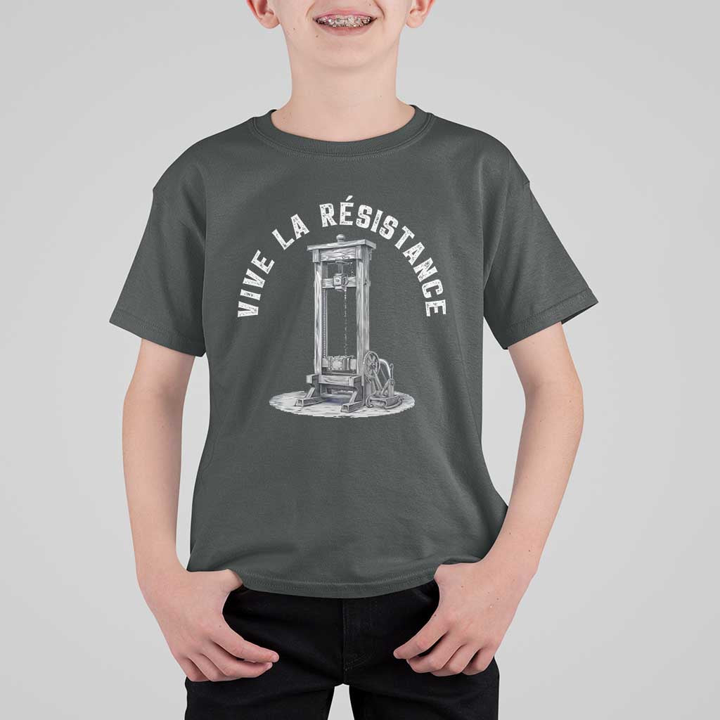Funny Vive La Resistance T Shirt For Kid Femme Feminist Vintage Guillotine - Wonder Print Shop