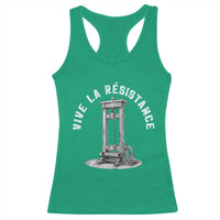 Funny Vive La Resistance Racerback Tank Top Femme Feminist Vintage Guillotine - Wonder Print Shop