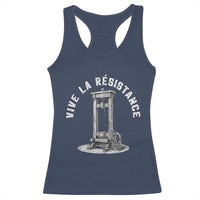 Funny Vive La Resistance Racerback Tank Top Femme Feminist Vintage Guillotine - Wonder Print Shop