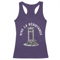 Funny Vive La Resistance Racerback Tank Top Femme Feminist Vintage Guillotine - Wonder Print Shop