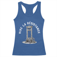 Funny Vive La Resistance Racerback Tank Top Femme Feminist Vintage Guillotine - Wonder Print Shop