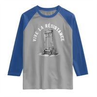 Funny Vive La Resistance Raglan Shirt Femme Feminist Vintage Guillotine - Wonder Print Shop