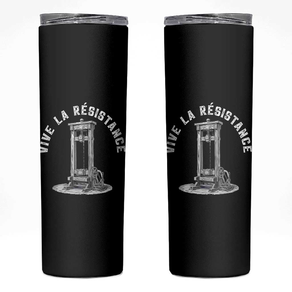 Funny Vive La Resistance Skinny Tumbler Femme Feminist Vintage Guillotine - Wonder Print Shop