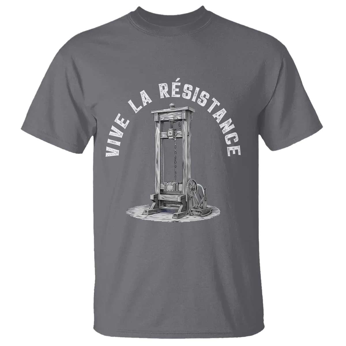 Funny Vive La Resistance T Shirt Femme Feminist Vintage Guillotine - Wonder Print Shop