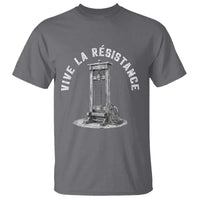 Funny Vive La Resistance T Shirt Femme Feminist Vintage Guillotine - Wonder Print Shop