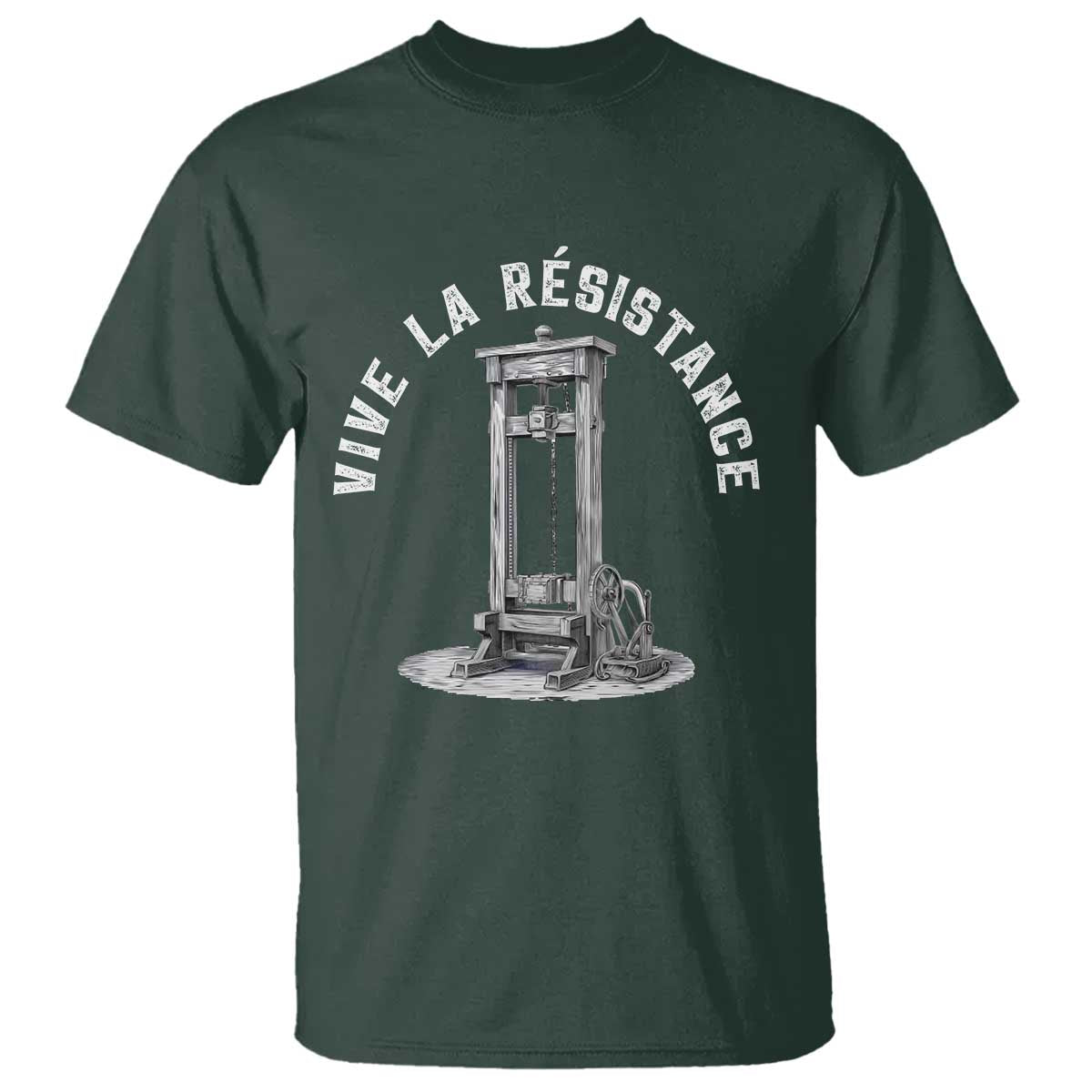 Funny Vive La Resistance T Shirt Femme Feminist Vintage Guillotine - Wonder Print Shop