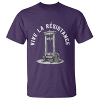 Funny Vive La Resistance T Shirt Femme Feminist Vintage Guillotine - Wonder Print Shop