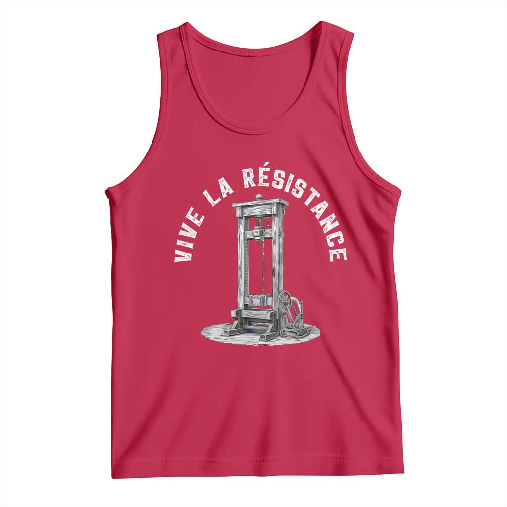 Funny Vive La Resistance Tank Top Femme Feminist Vintage Guillotine - Wonder Print Shop
