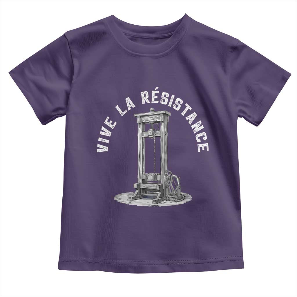 Funny Vive La Resistance Toddler T Shirt Femme Feminist Vintage Guillotine - Wonder Print Shop
