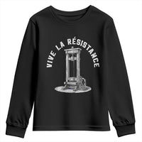 Funny Vive La Resistance Youth Sweatshirt Femme Feminist Vintage Guillotine - Wonder Print Shop