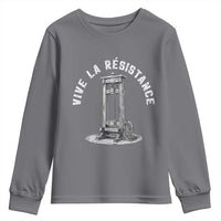 Funny Vive La Resistance Youth Sweatshirt Femme Feminist Vintage Guillotine - Wonder Print Shop
