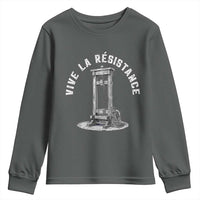 Funny Vive La Resistance Youth Sweatshirt Femme Feminist Vintage Guillotine - Wonder Print Shop