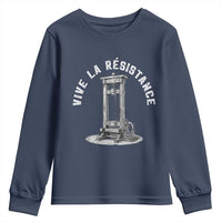 Funny Vive La Resistance Youth Sweatshirt Femme Feminist Vintage Guillotine - Wonder Print Shop