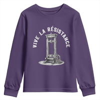 Funny Vive La Resistance Youth Sweatshirt Femme Feminist Vintage Guillotine - Wonder Print Shop
