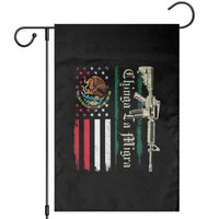 Funny Chinga La Migra Garden Flag Gun Vintage Mexican Flag - Wonder Print Shop