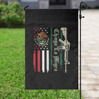 Funny Chinga La Migra Garden Flag Gun Vintage Mexican Flag - Wonder Print Shop