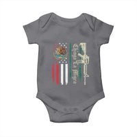 Funny Chinga La Migra Baby Onesie Gun Vintage Mexican Flag - Wonder Print Shop