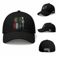 Funny Chinga La Migra Baseball Cap Gun Vintage Mexican Flag