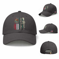 Funny Chinga La Migra Baseball Cap Gun Vintage Mexican Flag