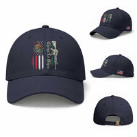 Funny Chinga La Migra Baseball Cap Gun Vintage Mexican Flag