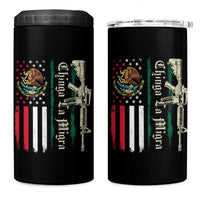 Funny Chinga La Migra 4 in 1 Can Cooler Tumbler Gun Vintage Mexican Flag - Wonder Print Shop
