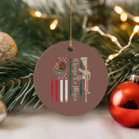 Funny Chinga La Migra Ceramic Ornament Gun Vintage Mexican Flag - Wonder Print Shop