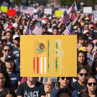 Funny Chinga La Migra Protest Sign Gun Vintage Mexican Flag - Wonder Print Shop