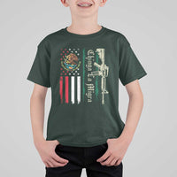 Funny Chinga La Migra T Shirt For Kid Gun Vintage Mexican Flag - Wonder Print Shop