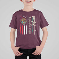 Funny Chinga La Migra T Shirt For Kid Gun Vintage Mexican Flag - Wonder Print Shop