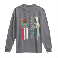 Funny Chinga La Migra Long Sleeve Shirt Gun Vintage Mexican Flag - Wonder Print Shop