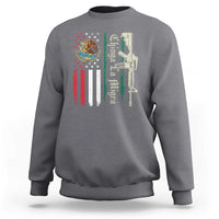 Funny Chinga La Migra Sweatshirt Gun Vintage Mexican Flag - Wonder Print Shop