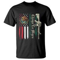 Funny Chinga La Migra T Shirt Gun Vintage Mexican Flag - Wonder Print Shop