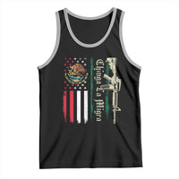 Funny Chinga La Migra Tank Top Gun Vintage Mexican Flag - Wonder Print Shop