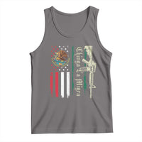 Funny Chinga La Migra Tank Top Gun Vintage Mexican Flag - Wonder Print Shop