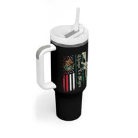 Funny Chinga La Migra Tumbler With Handle Gun Vintage Mexican Flag - Wonder Print Shop