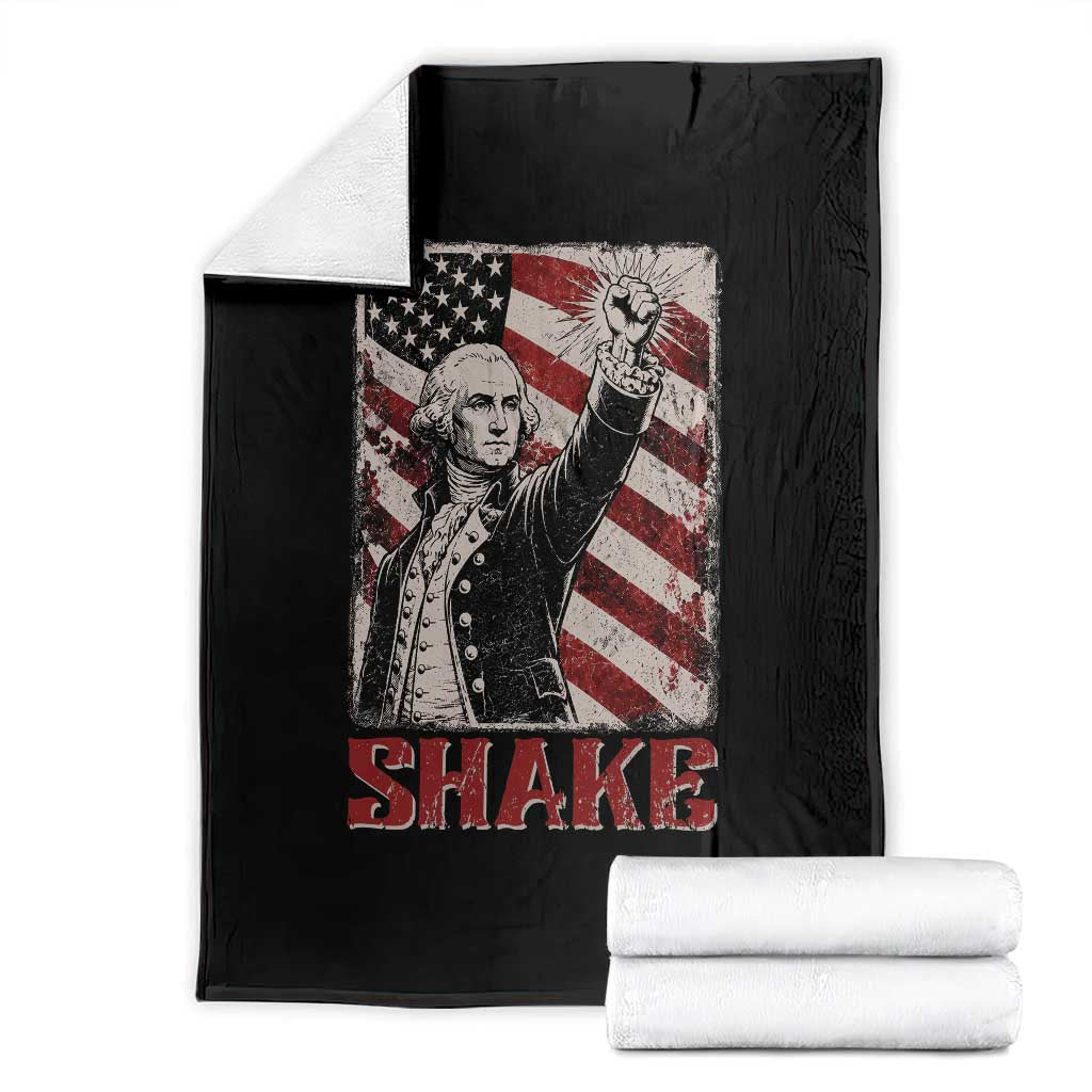 Shake And Bake George Washington 4th of July Couple Matching Throw Blanket