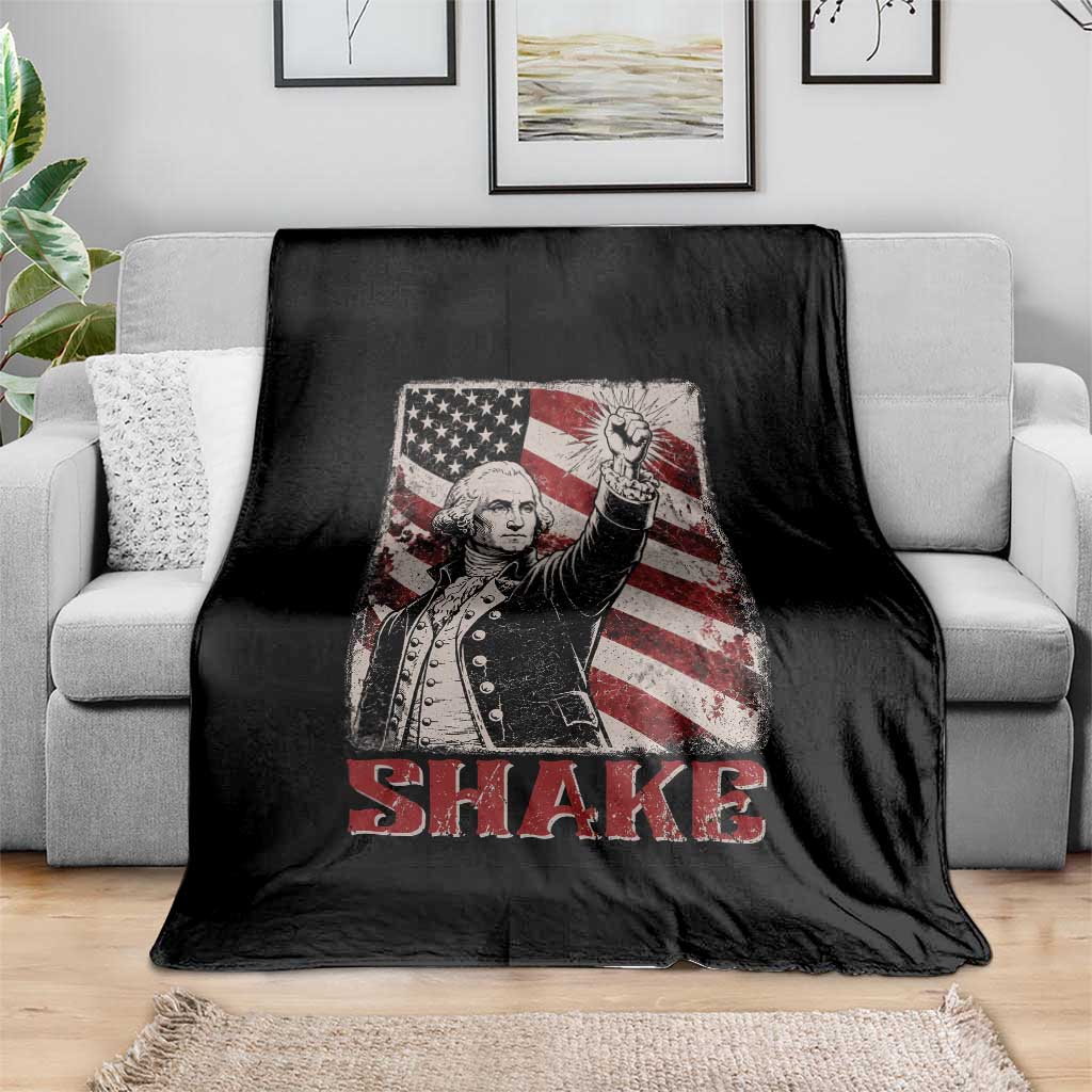 Shake And Bake George Washington 4th of July Couple Matching Throw Blanket