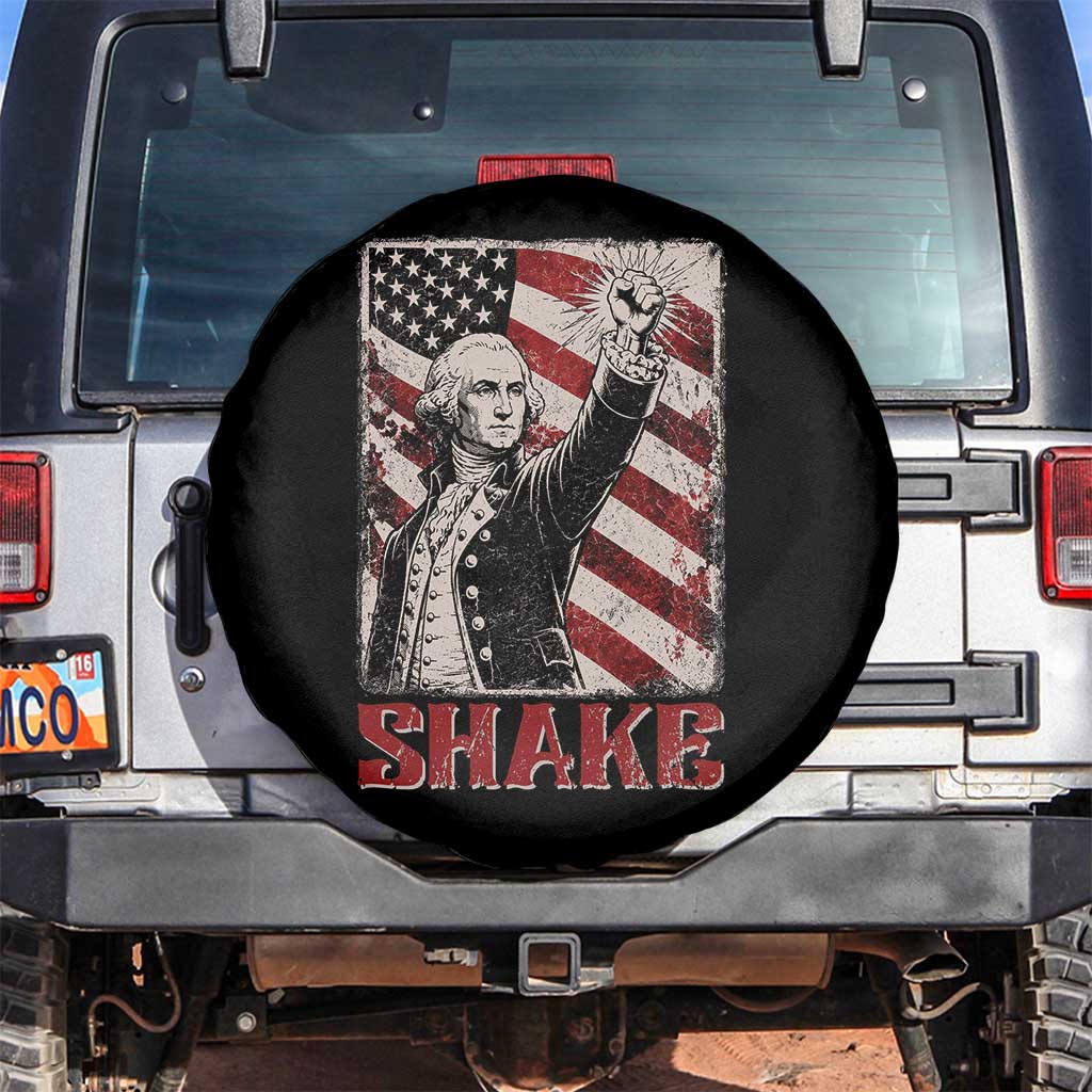 Shake And Bake George Washington 4th of July Couple Matching Spare Tire Cover