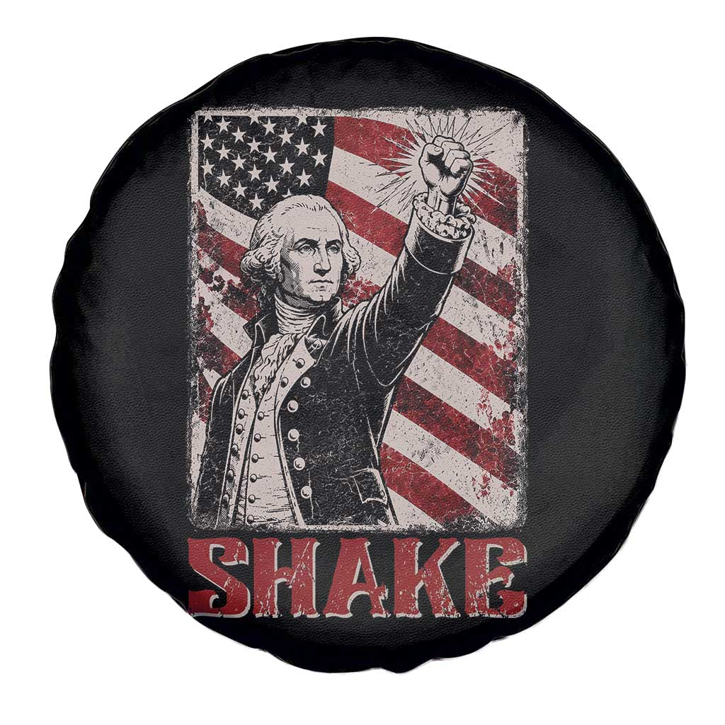 Shake And Bake George Washington 4th of July Couple Matching Spare Tire Cover