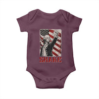 Shake And Bake George Washington 4th of July Couple Matching Baby Onesie