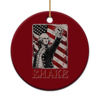 Shake And Bake George Washington 4th of July Couple Matching Ceramic Ornament