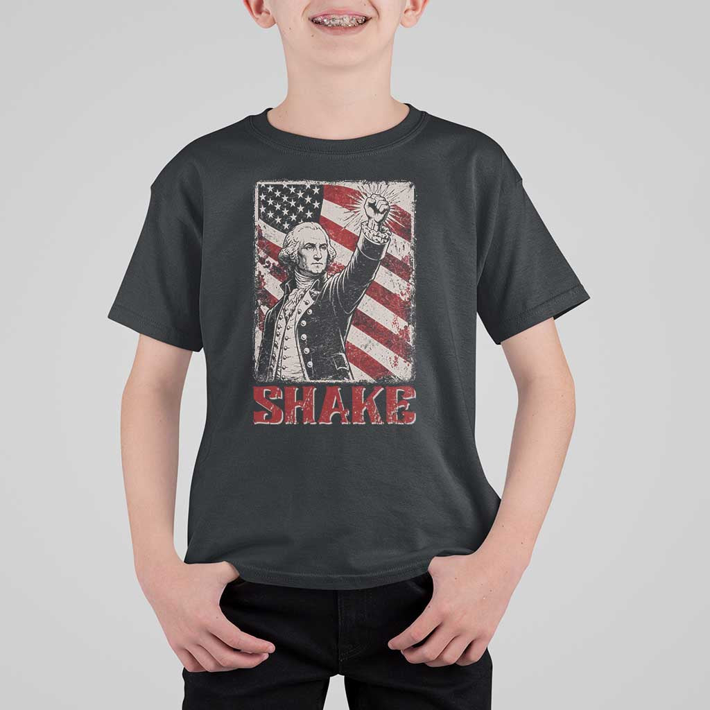 Shake And Bake George Washington 4th of July Couple Matching T Shirt For Kid