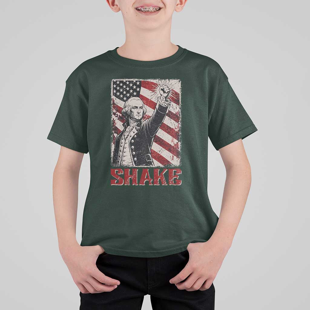 Shake And Bake George Washington 4th of July Couple Matching T Shirt For Kid