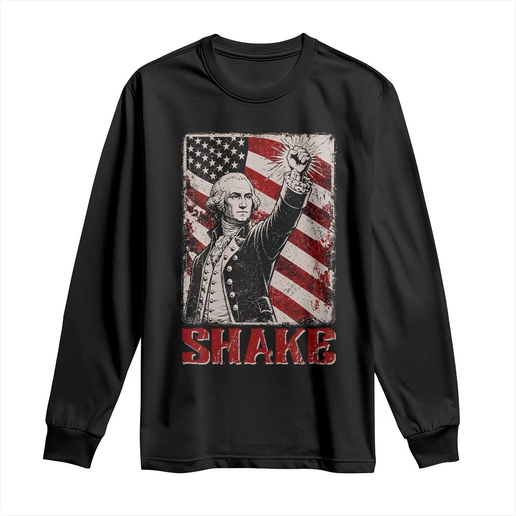 Shake And Bake George Washington 4th of July Couple Matching Long Sleeve Shirt