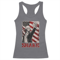 Shake And Bake George Washington 4th of July Couple Matching Racerback Tank Top