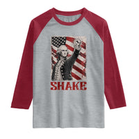 Shake And Bake George Washington 4th of July Couple Matching Raglan Shirt