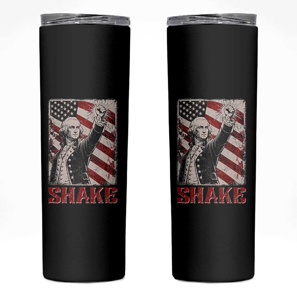 Shake And Bake George Washington 4th of July Couple Matching Skinny Tumbler