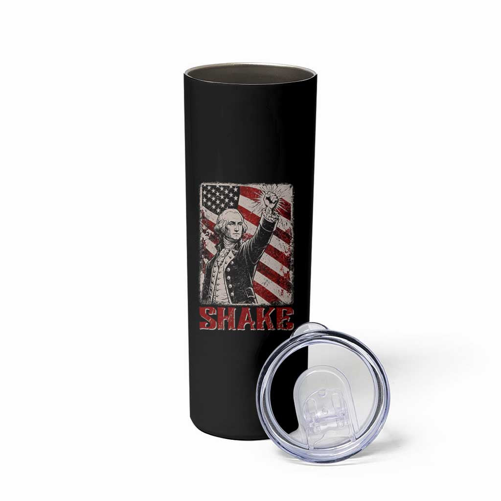 Shake And Bake George Washington 4th of July Couple Matching Skinny Tumbler