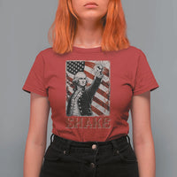 Shake And Bake George Washington 4th of July Couple Matching T Shirt For Women