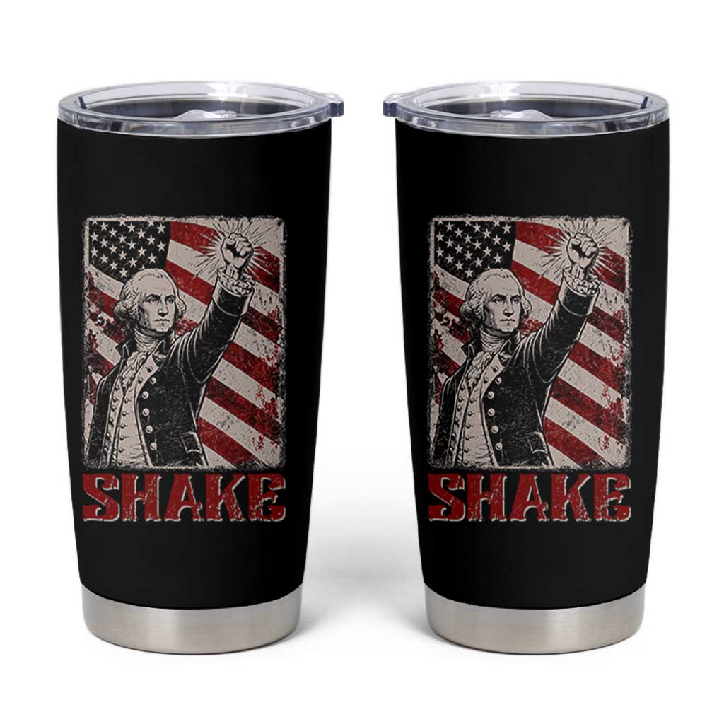 Shake And Bake George Washington 4th of July Couple Matching Tumbler Cup